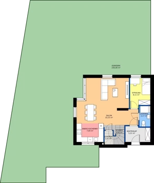 6 pokoi, mieszkanie 120,04 m², parter, oferta nr B2, Malinowy Zakątek II, Kamieniec Wrocławski, ul. Malinowa 10,12