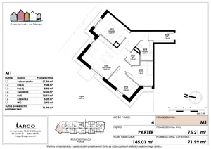 4 pokoje, mieszkanie 71,34 m², piętro 1, oferta nr M24, Kamieniczki za Strugą, Rumia,  ul. Kosynierów
