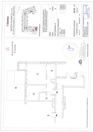 2 pokoje, mieszkanie 47,08 m², piętro 2, oferta nr 1/M121, Autonomia Praska, Warszawa, Praga Północ, ul. Namysłowska