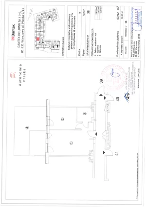 2 pokoje, mieszkanie 40,92 m², parter, oferta nr 1/M38, Autonomia Praska, Warszawa, Praga Północ, ul. Namysłowska