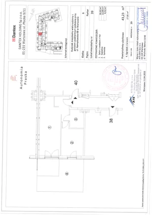 2 pokoje, mieszkanie 43,23 m², parter, oferta nr 1/M39, Autonomia Praska, Warszawa, Praga Północ, ul. Namysłowska