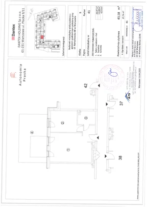 2 pokoje, mieszkanie 43,58 m², parter, oferta nr 1/M41, Autonomia Praska, Warszawa, Praga Północ, ul. Namysłowska