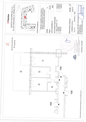 3 pokoje, mieszkanie 52,82 m², parter, oferta nr 1/M103, Autonomia Praska, Warszawa, Praga Północ, ul. Namysłowska
