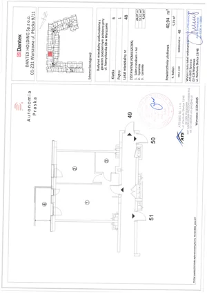2 pokoje, mieszkanie 40,94 m², piętro 1, oferta nr 1/M48, Autonomia Praska, Warszawa, Praga Północ, ul. Namysłowska