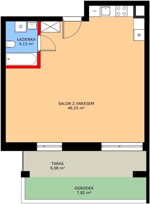 1 pokój, mieszkanie 50,38 m², parter, oferta nr 1/M028, Stalowa Form 43.45, Warszawa, Praga Północ, Nowa Praga, ul. Stalowa
