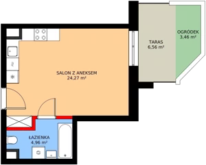 1 pokój, mieszkanie 26,58 m², piętro 4, oferta nr 1/M065, Stalowa Form 43.45, Warszawa, Praga Północ, Nowa Praga, ul. Stalowa
