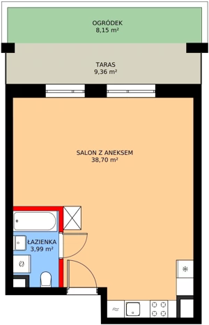 1 pokój, mieszkanie 42,69 m², parter, oferta nr 1/M027, Stalowa Form 43.45, Warszawa, Praga Północ, Nowa Praga, ul. Stalowa