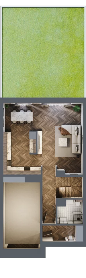 6 pokoi, mieszkanie 153,10 m², parter, oferta nr 26, Małe Wilczyce, Wilczyce, ul. Zgodna / Życzliwa