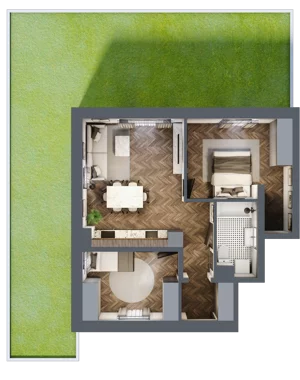 3 pokoje, mieszkanie 55,60 m², parter, oferta nr 6, Małe Wilczyce, Wilczyce, ul. Zgodna / Życzliwa