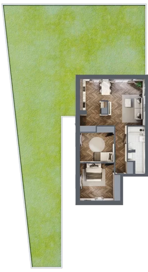 3 pokoje, mieszkanie 97,30 m², parter, oferta nr 5, Małe Wilczyce, Wilczyce, ul. Zgodna / Życzliwa