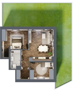 3 pokoje, mieszkanie 55,60 m², parter, oferta nr 13, Małe Wilczyce, Wilczyce, ul. Zgodna / Życzliwa