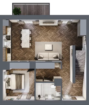 3 pokoje, mieszkanie 61,20 m², piętro 1, oferta nr 6A, Małe Wilczyce, Wilczyce, ul. Zgodna / Życzliwa