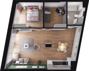 1 pokój, lokal inwestycyjny 65,05 m², piętro 1, oferta nr 1.1.006, Granaria, Gdańsk, Śródmieście, ul. Chmielna