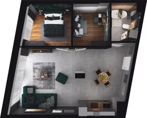 1 pokój, lokal inwestycyjny 65,05 m², piętro 1, oferta nr 1.1.006, Granaria, Gdańsk, Śródmieście, ul. Chmielna