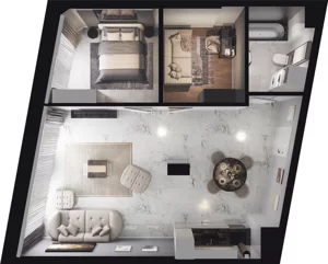 1 pokój, lokal inwestycyjny 65,05 m², piętro 1, oferta nr 1.1.006, Granaria, Gdańsk, Śródmieście, ul. Chmielna