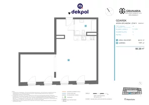 1 pokój, lokal inwestycyjny 66,38 m², piętro 1, oferta nr 5.1.205, Granaria, Gdańsk, Śródmieście, ul. Chmielna
