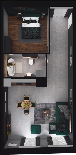 1 pokój, lokal inwestycyjny 58,28 m², piętro 4, oferta nr 5.4.219, Granaria, Gdańsk, Śródmieście, ul. Chmielna