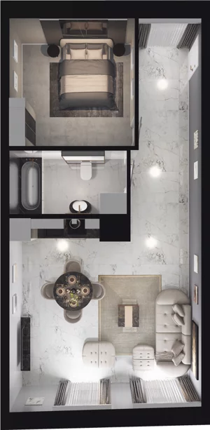 1 pokój, lokal inwestycyjny 58,28 m², piętro 4, oferta nr 5.4.219, Granaria, Gdańsk, Śródmieście, ul. Chmielna