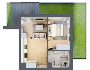 2 pokoje, lokal inwestycyjny 32,58 m², parter, oferta nr B6.4, Solmarina, Wiślinka, ul. Łąkowa