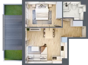 2 pokoje, lokal inwestycyjny 41,47 m², parter, oferta nr C3.2 - (U), Solmarina, Wiślinka, ul. Łąkowa