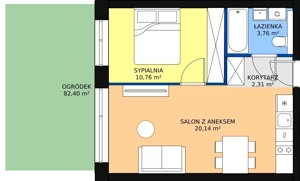 2 pokoje, mieszkanie 36,97 m², parter, oferta nr B.0.03(B3), Sand Dunes, Dziwnów, ul. Adama Mickiewicza 47