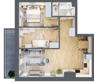 3 pokoje, mieszkanie 53,72 m², piętro 1, oferta nr OK-08, OKI DOKI, Szczecin, Śródmieście, Drzetowo-Grabowo, ul. Teofila Firlika / Nocznickiego