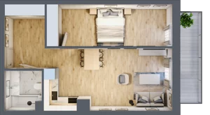 2 pokoje, mieszkanie 49,10 m², piętro 3, oferta nr OK-23, OKI DOKI, Szczecin, Śródmieście, Drzetowo-Grabowo, ul. Teofila Firlika / Nocznickiego