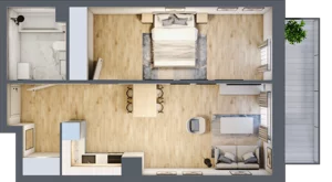 2 pokoje, mieszkanie 48,27 m², piętro 4, oferta nr OK-35, OKI DOKI, Szczecin, Śródmieście, Drzetowo-Grabowo, ul. Teofila Firlika / Nocznickiego