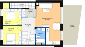3 pokoje, mieszkanie 120,23 m², piętro 1, oferta nr A.2.1, POSITIVO Ołtaszyn, Wrocław, Ołtaszyn, ul. gen. Tadeusza Kutrzeby