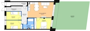 4 pokoje, mieszkanie 84,91 m², parter, oferta nr A.4.0, POSITIVO Ołtaszyn, Wrocław, Ołtaszyn, ul. gen. Tadeusza Kutrzeby