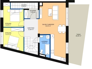 3 pokoje, mieszkanie 126,07 m², piętro 1, oferta nr A.5.1, POSITIVO Ołtaszyn, Wrocław, Ołtaszyn, ul. gen. Tadeusza Kutrzeby