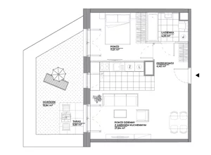 2 pokoje, mieszkanie 46,22 m², piętro 2, oferta nr B1/103, Architektów, Wrocław, Al. Architektów 22-30