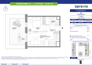 2 pokoje, mieszkanie 33,36 m², piętro 1, oferta nr B1/30, Architektów, Wrocław, Al. Architektów 22-30
