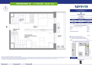 2 pokoje, mieszkanie 36,49 m², piętro 2, oferta nr B1/36, Architektów, Wrocław, Al. Architektów 22-30
