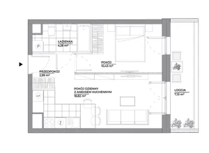 2 pokoje, mieszkanie 36,49 m², piętro 2, oferta nr B1/36, Architektów, Wrocław, Al. Architektów 22-30