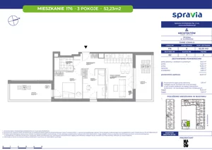 2 pokoje, mieszkanie 52,23 m², piętro 2, oferta nr B2/176, Architektów, Wrocław, Al. Architektów 22-30