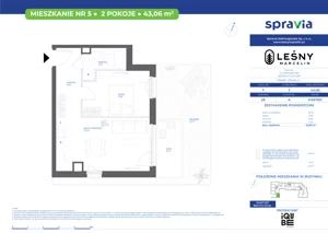 2 pokoje, mieszkanie 43,06 m², parter, oferta nr 28/5, Leśny Marcelin, Poznań, Grunwald, Junikowo, ul. Jeleniogórska