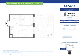 2 pokoje, mieszkanie 36,28 m², parter, oferta nr 28/52, Leśny Marcelin, Poznań, Grunwald, Junikowo, ul. Jeleniogórska