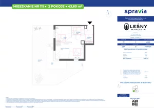 2 pokoje, mieszkanie 43,60 m², parter, oferta nr 28A/111, Leśny Marcelin, Poznań, Grunwald, Junikowo, ul. Jeleniogórska