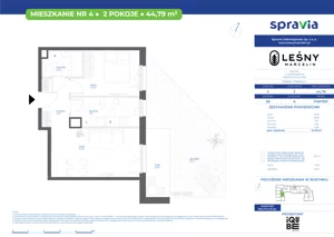 2 pokoje, mieszkanie 44,79 m², parter, oferta nr 28/4, Leśny Marcelin, Poznań, Grunwald, Junikowo, ul. Jeleniogórska