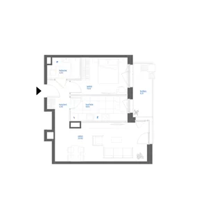 2 pokoje, mieszkanie 49,42 m², piętro 1, oferta nr 28/77, Leśny Marcelin, Poznań, Grunwald, Junikowo, ul. Jeleniogórska