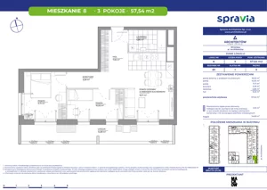 3 pokoje, mieszkanie 57,54 m², piętro 3, oferta nr B1/8, Architektów, Wrocław, Al. Architektów 22-30