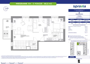 3 pokoje, mieszkanie 68,12 m², piętro 2, oferta nr B1/104, Architektów, Wrocław, Al. Architektów 22-30