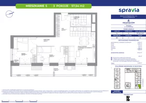 3 pokoje, mieszkanie 57,54 m², piętro 2, oferta nr B1/5, Architektów, Wrocław, Al. Architektów 22-30