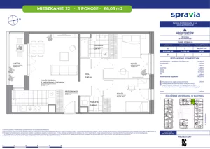 3 pokoje, mieszkanie 66,03 m², piętro 1, oferta nr B1/22, Architektów, Wrocław, Al. Architektów 22-30