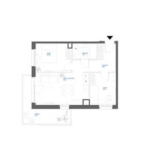 3 pokoje, mieszkanie 51,07 m², piętro 2, oferta nr 28/22, Leśny Marcelin, Poznań, Grunwald, Junikowo, ul. Jeleniogórska