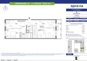 4 pokoje, mieszkanie 79,57 m², piętro 2, oferta nr B1/40, Architektów, Wrocław, Al. Architektów 22-30