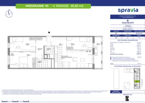 4 pokoje, mieszkanie 81,29 m², piętro 7, oferta nr B1/95, Architektów, Wrocław, Al. Architektów 22-30
