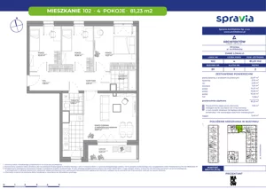 4 pokoje, mieszkanie 81,23 m², piętro 2, oferta nr B1/102, Architektów, Wrocław, Al. Architektów 22-30