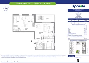 4 pokoje, mieszkanie 71,09 m², piętro 2, oferta nr B2/175, Architektów, Wrocław, Al. Architektów 22-30